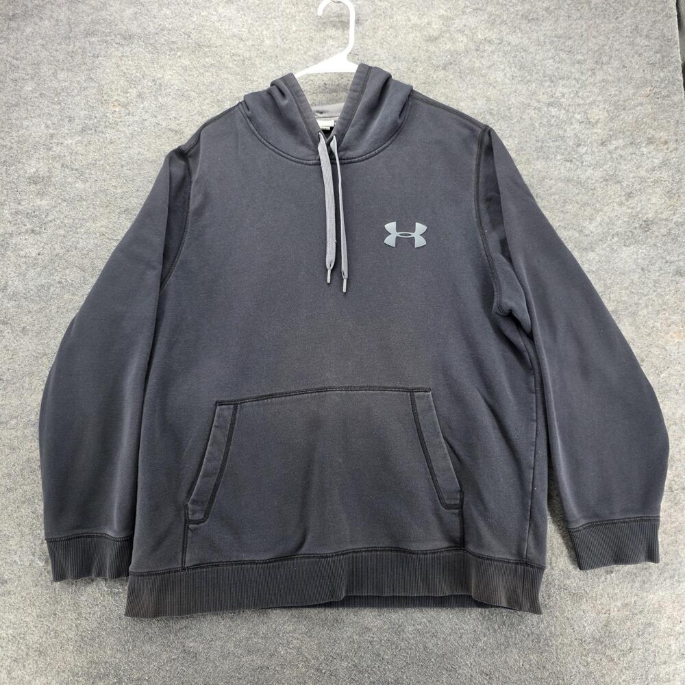 Under Armour Hoodie Mens XL Gray Pullover Hooded Pockets Breathable Fleece